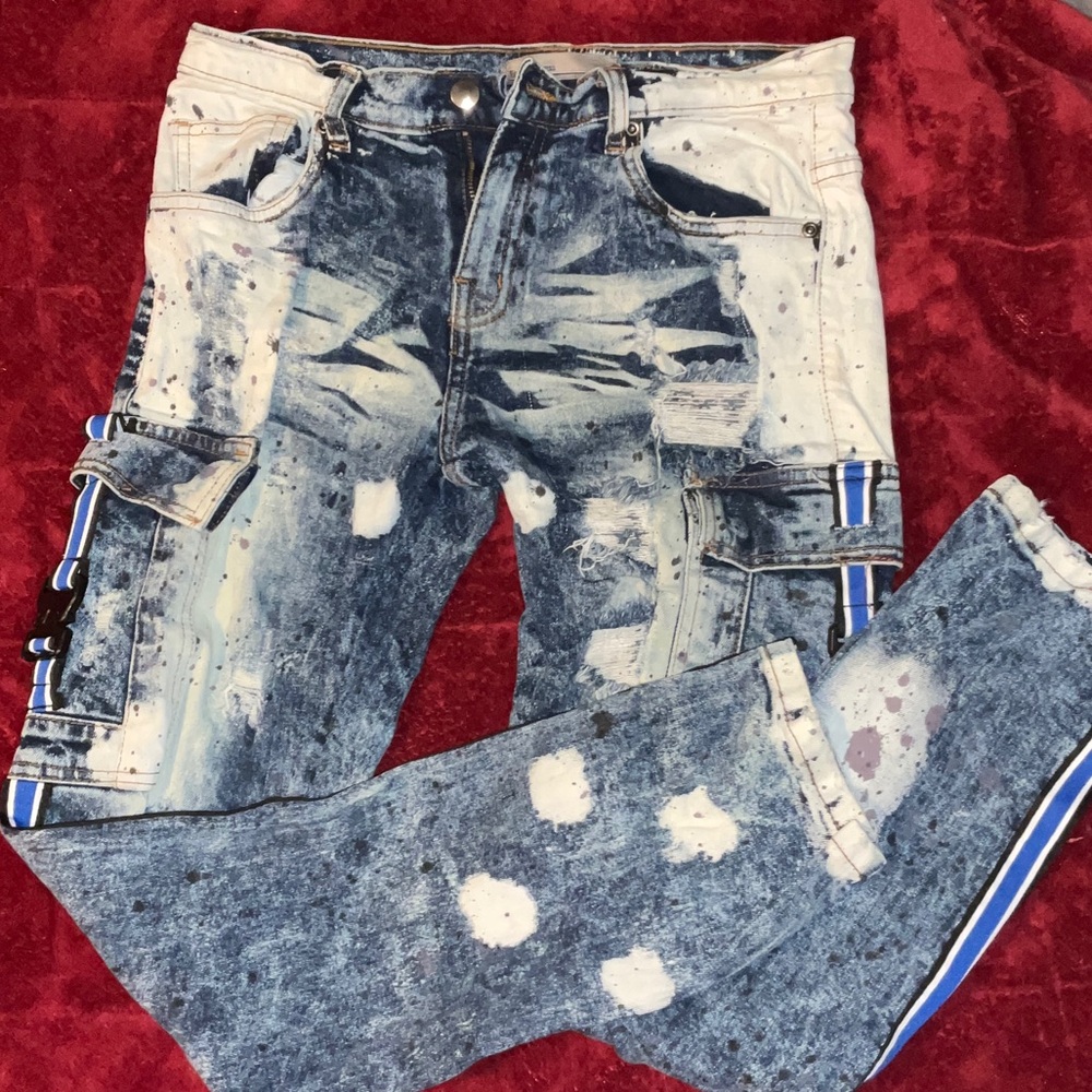 Stylish Kids Distressed Blue Jeans